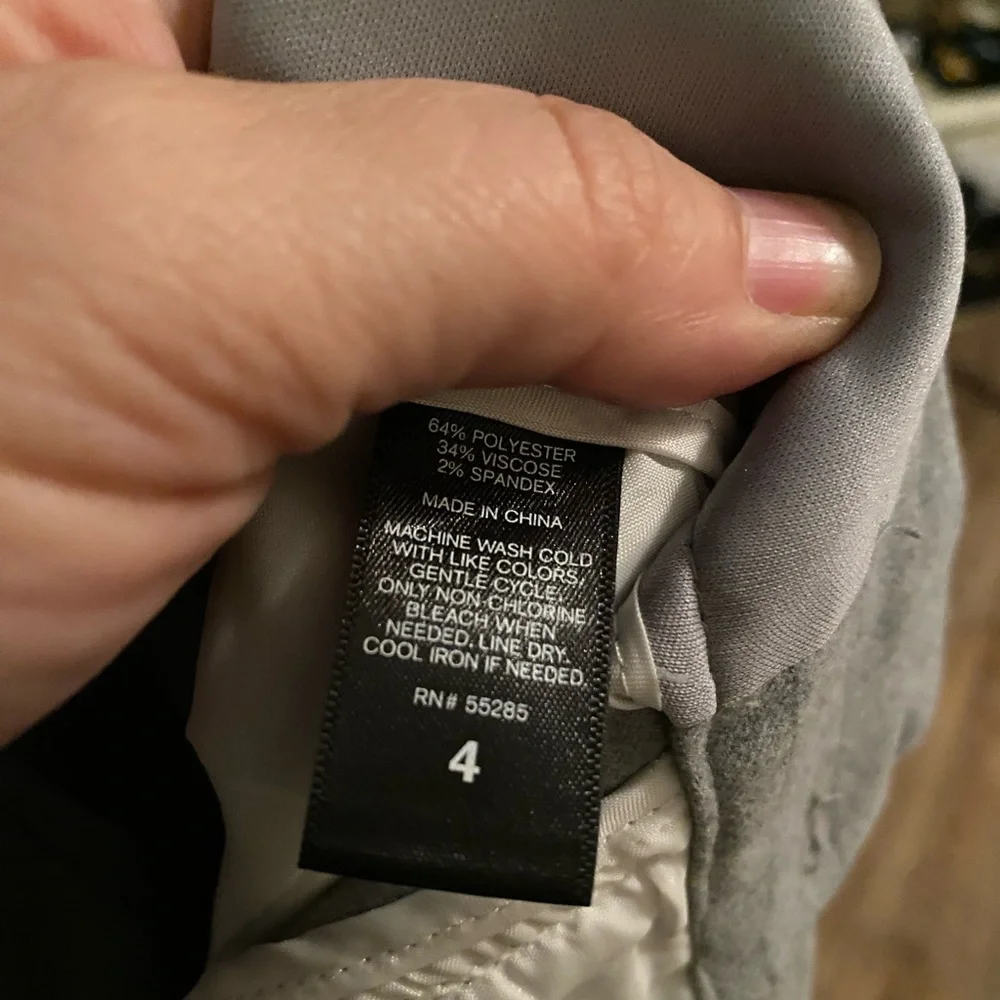 EXPRESS High waisted pin stripe pant with tie belt - Picture 5 of 8